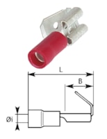 INNESTO MASCHIO-FEMMINA BLU 6.35x0.8