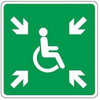 Safety sign - Al - Dimensions: 120x120 mm