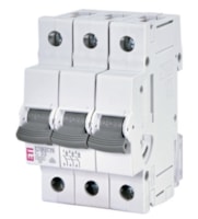 Miniature circuit breaker P6 3P B1A 6kA