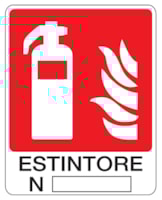 Fire sign - Al - Dimensions: 120x150 mm