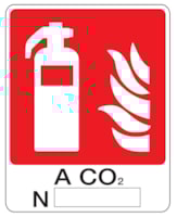 Fire sign - Al - Dimensions: 250x310 mm