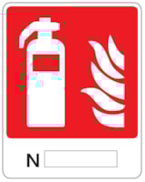 Fire sign - Al - Dimensions: 120x150 mm