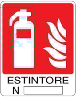 Fire sign - Al - Dimensions: 120x150 mm Fire sign - Al - Dimensions: 120x150 mm