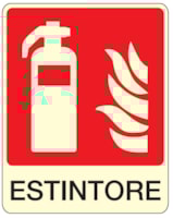 Fire sign - Al - Dimensions: 120x150 mm