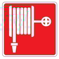 Fire sign - Al - Dimensions: 120x120 mm