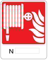 Fire sign - Al - Dimensions: 120x150 mm