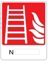 Fire sign - Al - Dimensions: 250x310 mm
