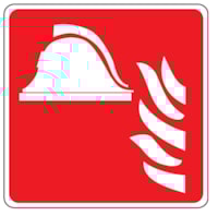 Fire sign - Al - Dimensions: 120x120 mm
