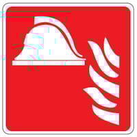 Fire sign - Al - Dimensions: 120x120 mm Fire sign - Al - Dimensions: 120x120 mm