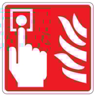 Fire sign - Al - Dimensions: 120x120 mm