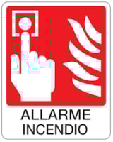 Fire sign - Al - Dimensions: 120x150 mm