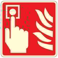 Fire sign - Al - Dimensions: 120x120 mm Fire sign - Al - Dimensions: 120x120 mm