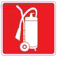 Fire sign - Al - Dimensions: 330x330 mm