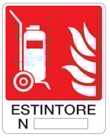 Fire sign - Al - Dimensions: 250x310 mm