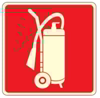 Fire sign - Al - Dimensions: 120x120 mm