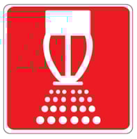 Fire sign - Al - Dimensions: 120x120 mm