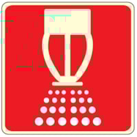 Fire sign - Al - Dimensions: 120x120 mm