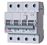 RCCB with overcurrent prot. - A B10A 3P+N KZS 4M 100mA