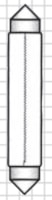 Double pins lamp: 6x31 12V 3W