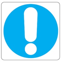 Mandatory sign - Al - Side: 125 mm