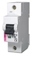 Miniature circuit breaker - C class 80A 1P 15kA