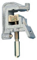 Clamp for earthing and s.c. devices