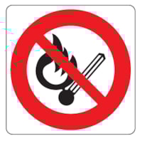Square prohibition signs - Side: 125 mm