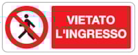 CART. ALL. F.TO MM 350X125 VIETATO L'INGRES
