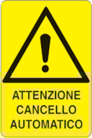 Rectangular danger sign - 250 x 330 mm