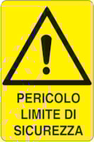Rectangular danger sign - 330 x 500 mm