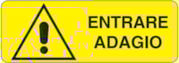 Rectangular danger sign - 350 x 125 mm