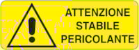 Rectangular danger sign - 350 x 125 mm