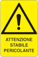 Rectangular danger sign - 330 x 500 mm