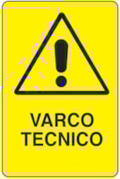 Rectangular danger sign - 250 x 330 mm