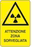 Rectangular danger sign - 250 x 330 mm
