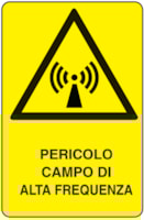 Rectangular danger sign - 250 x 330 mm