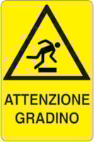 Rectangular danger sign - 250 x 330 mm