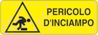 Rectangular danger sign - 350 x 125 mm
