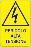 Rectangular danger sign - 330 x 500 mm Rectangular danger sign - 330 x 500 mm