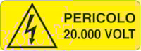 Rectangular danger sign - 350 x 125 mm