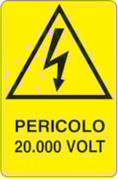 Rectangular danger sign - 330 x 500 mm