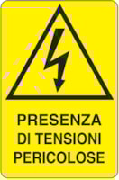 Rectangular danger sign - 330 x 500 mm Rectangular danger sign - 330 x 500 mm
