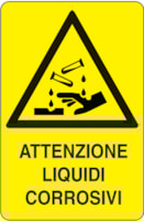 CART. ALL. F.TO MM 250X330  LIQUIDI CORROSI