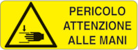 Rectangular danger sign - 350 x 125 mm