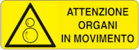 Rectangular danger sign - 350 x 125 mm